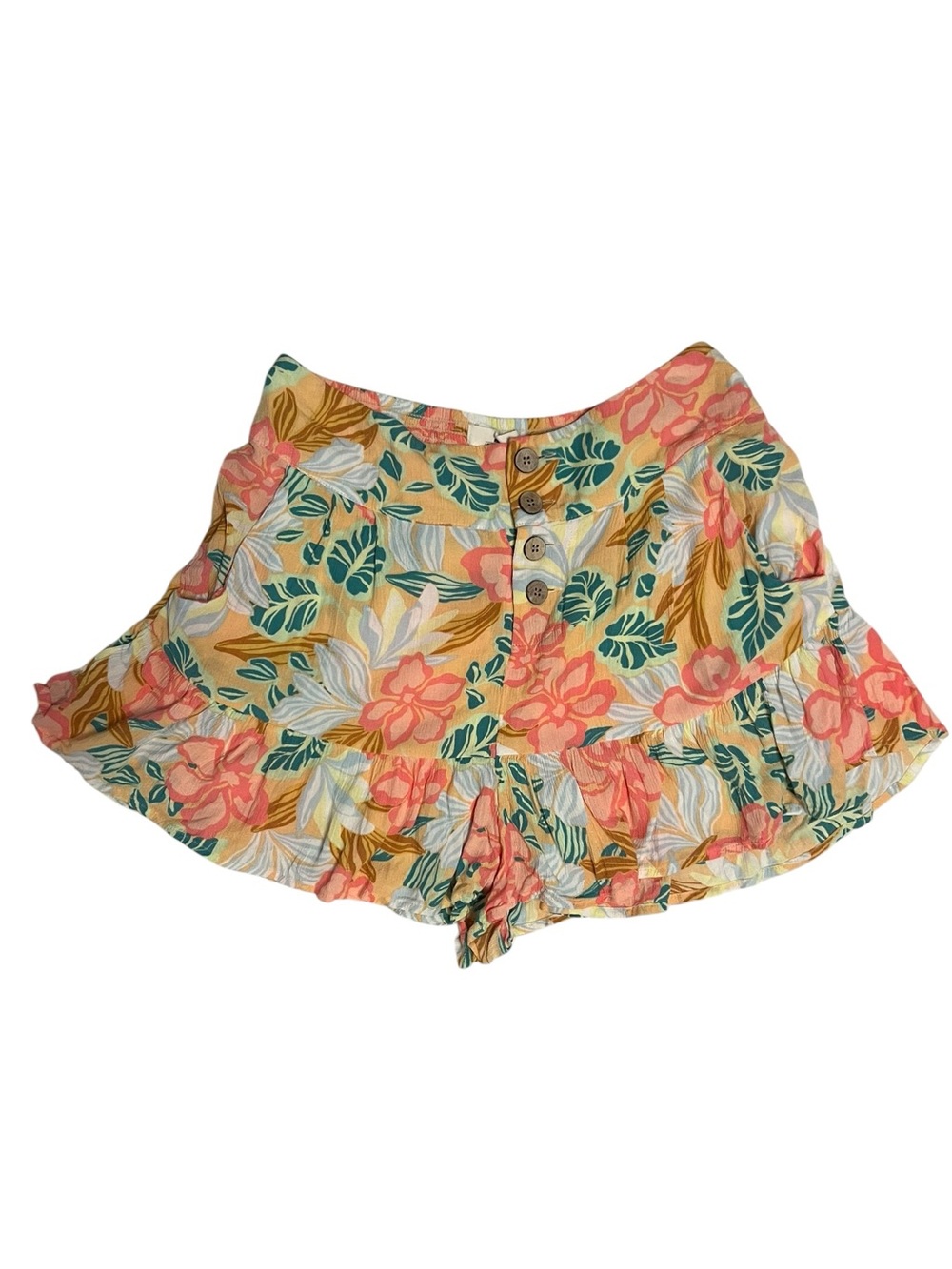 Rip Curl Floral Tropical Beach Wide Legged Shorts Multi Color Size Large